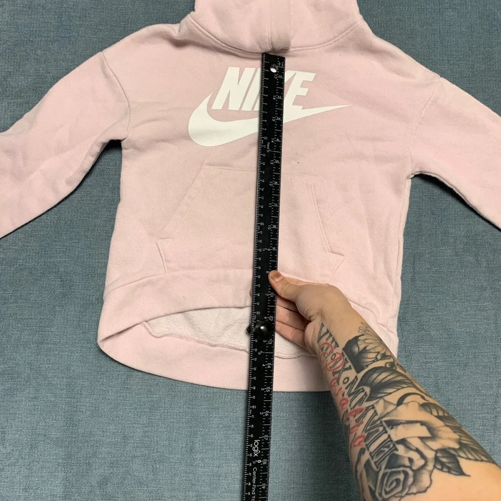 Nike Sportswear Club Fleece Hoodie Girls 5 Pink Swoosh Logo Gorpcore Activewear